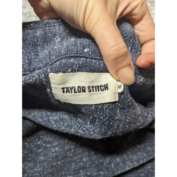 Taylor Stitch Heather Blue Shirt Button Down Long Sleeve Collar Size 40 Medium - Picture 4 of 6